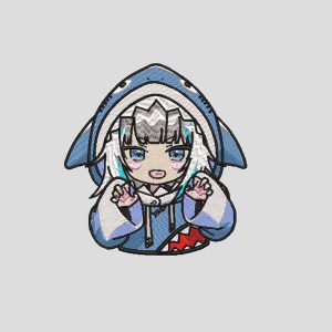 Polera Manga Larga Gawr Gura 0001