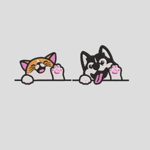 Poleron Capucha Gato y Perrito 0000