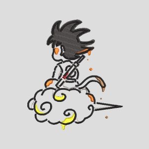 Poleron Capucha Goku Silueta Nube 10010