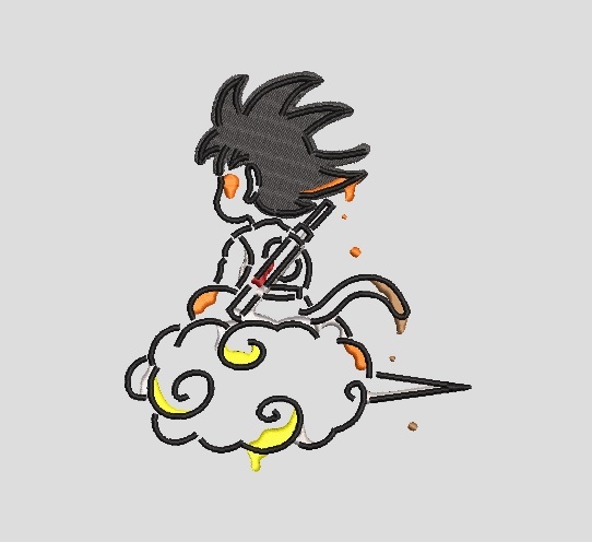 Poleron Capucha Goku Silueta Nube 10010